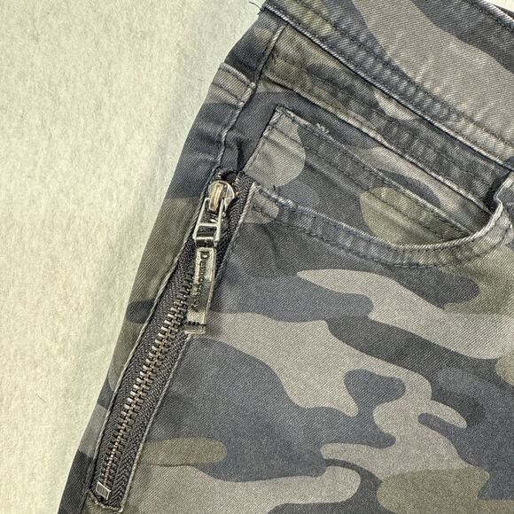 Democracy AB Solution Jeans Women's Size 8 Gray Black Camo Army Urban Grunge - Picture 5 of 10